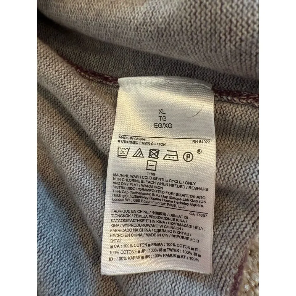 MENS BANANA REPUBLIC 100% COTTON 3 BUTTON‎ HENLEY SWEATER SIZE XL MAROON